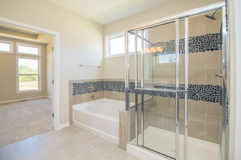 Stylish Shower with Tile Accents
